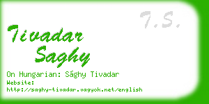 tivadar saghy business card